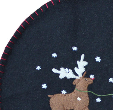 Christmas Friends Black Candle Mat CMGD0367 - The Fox Decor